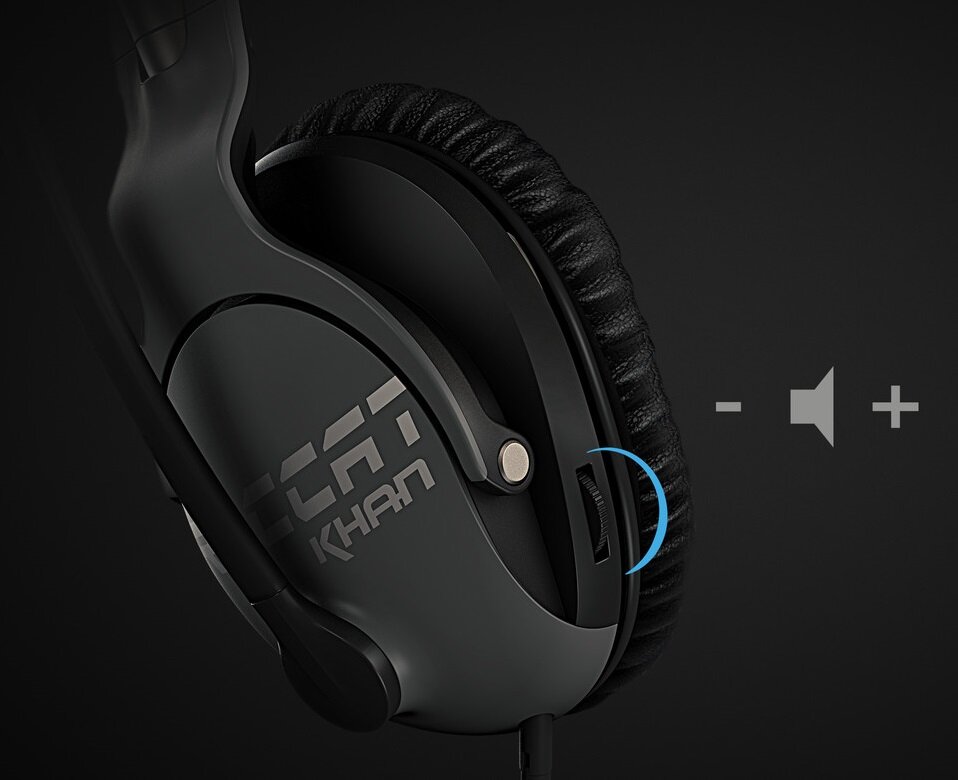 SŁUCHAWKI GAMING ROCCAT KHAN PRO łatwe w sterowaniu =