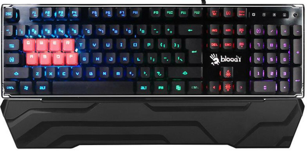 Klawiatura A4TECh Bloody B3370R podświetlenia klawisze antypoślizgowe system podświetlenie RGB ochrona przed zalaniem 