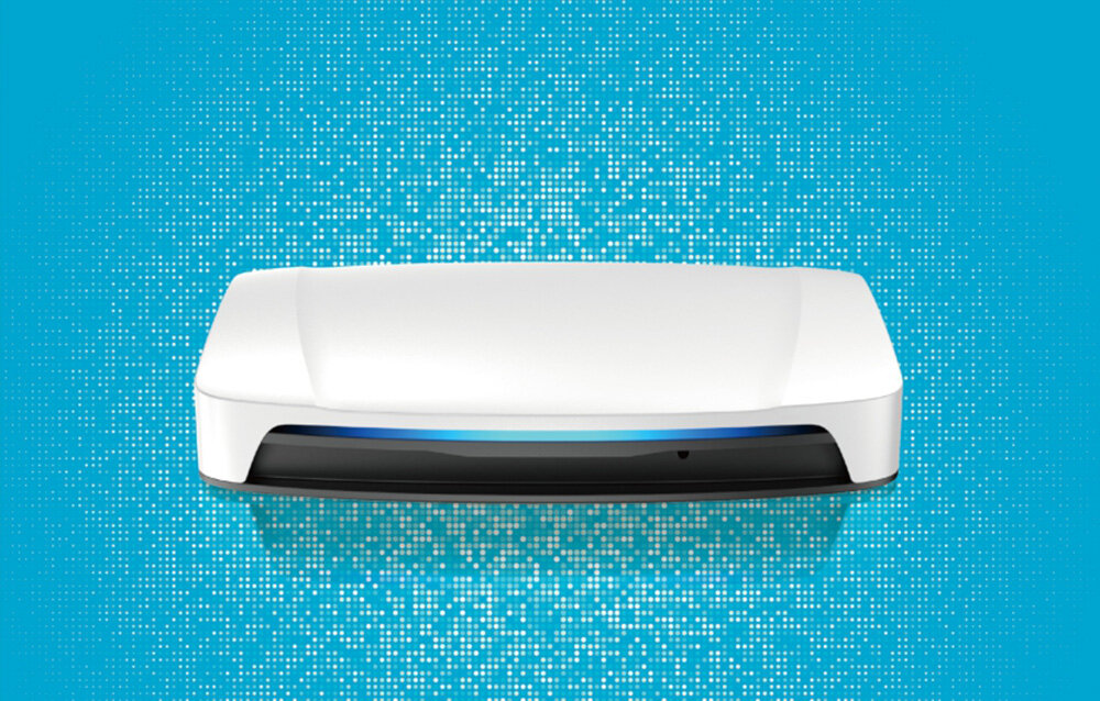 Adapter CARLINKIT CPC200-Tbox - Funkcjonalność i wygoda, adapter na niebieskim tle