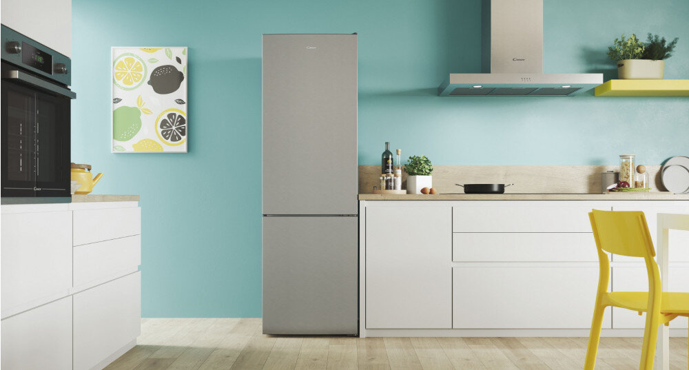 LODÓWKA CANDY CCT3L517ES chłodziarka 109 l zamrażarka 48 l szklane półki szuflada świeżości Oświetlenie LED jasne wnętrze