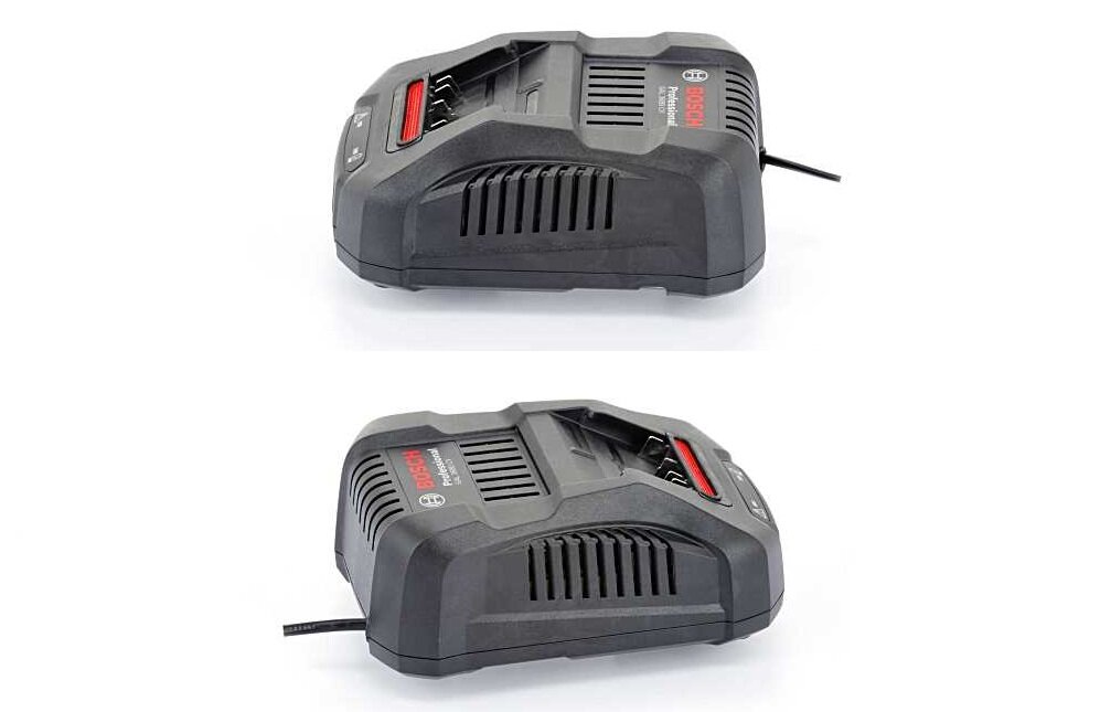 Ładowarka BOSCH GAL 3680 CV Professional Funkcja Active Air Cooling gwarantuje dłuższą żywotność akumulatorów kompaktowa wygodny zwijacz przewodu