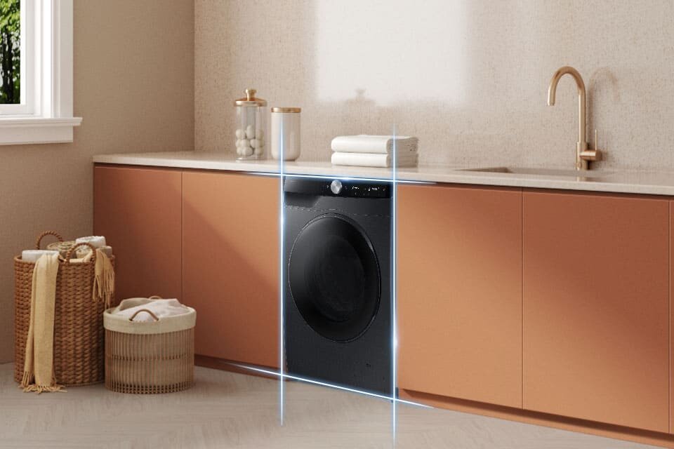 Pralko-suszarka WD90DG6G94BBU4 umożliwia pranie i suszenie większej ilości ubrań jednocześnie