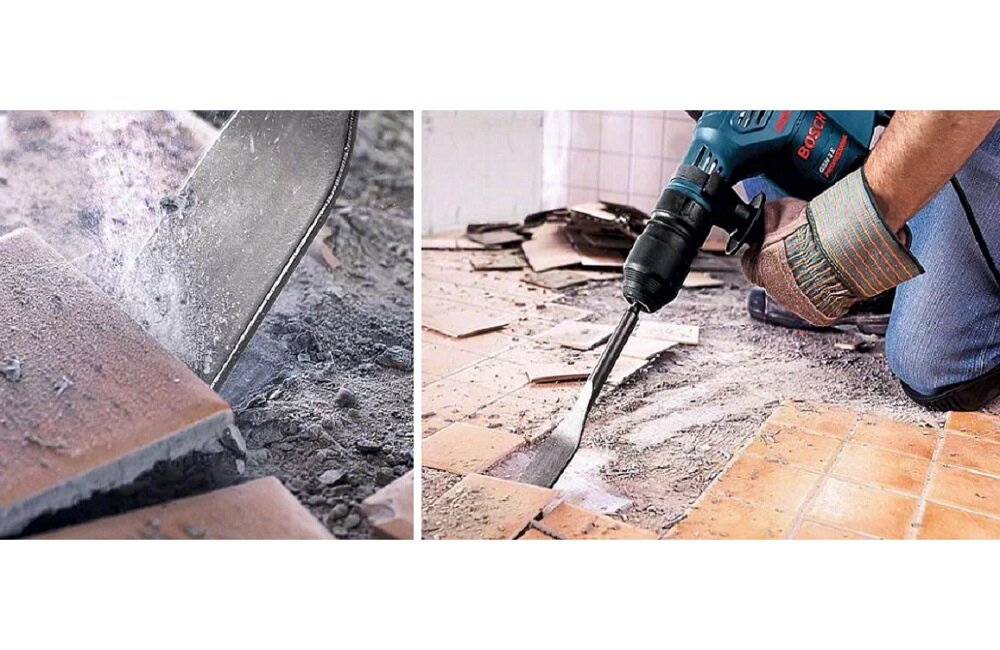 Młot udarowy BOSCH GSH 3 E Professional Komfortowa praca rękojeść softgrip