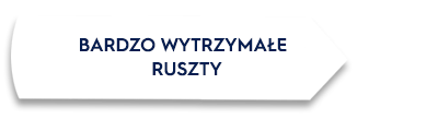 Obraz przedstawia biały prostokąt z czarnym obramowaniem, na którym widnieje tekst: \'BARDZO WYTRZYMAŁE RUSZTY\'.