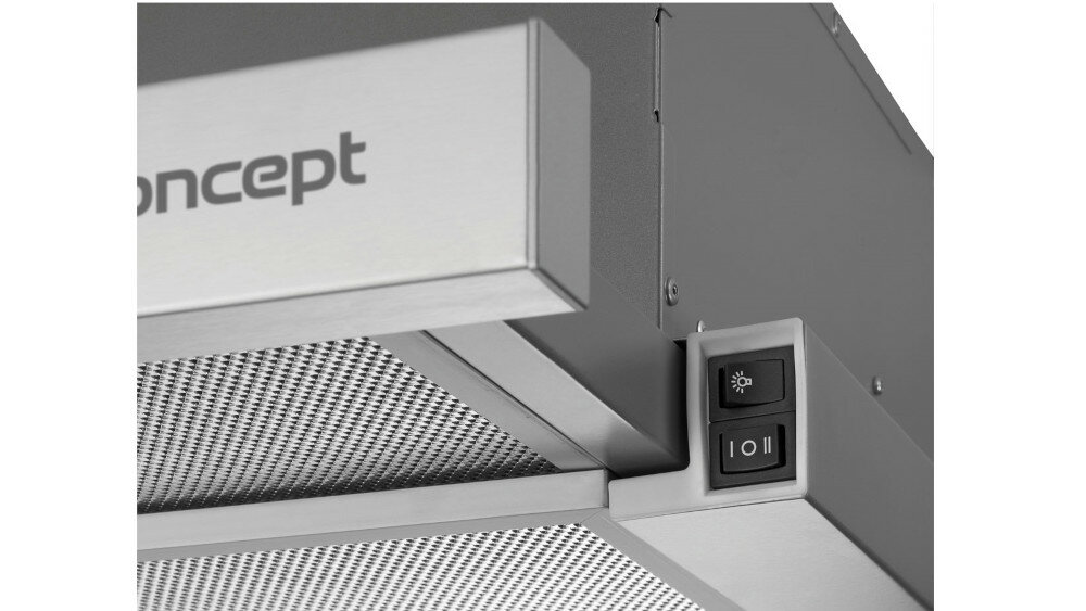 CONCEP OPV 3660 wysuwany okap teleskopowy przełącznik suwakowy łatwość