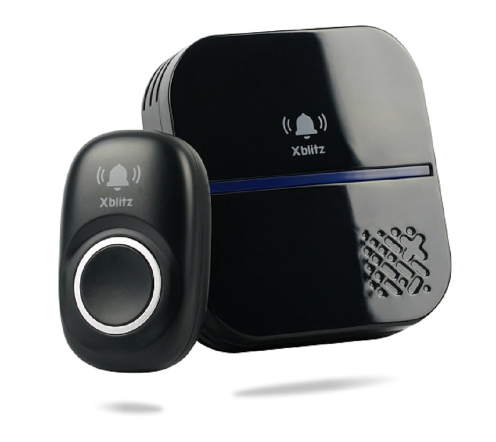 Dzwonek bezprzewodowy XBLITZ Kinetic Czarny zero kabli nadajnik mały poręczny przycisk energia kinetyczna
