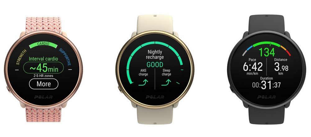 Zegarek sportowy POLAR Ignite 2 ekran bateria czujniki zdrowie sport pasek ładowanie pojemność rozdzielczość łączność sterowanie krew puls rozmowy smartfon aplikacja 