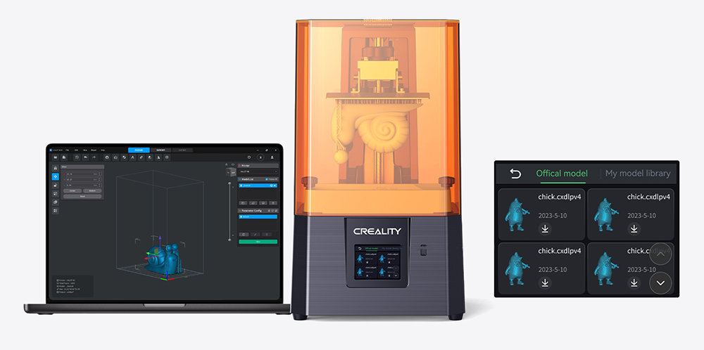 CREALITY Halot R6 235,5 x 230 x 395,5 mm 4.25 kg przestrzeń roboczą 130,56 x 82,62 x 160 mm szkła hartowanego ekran LCD Wstępnie zmontowana konstrukcja
