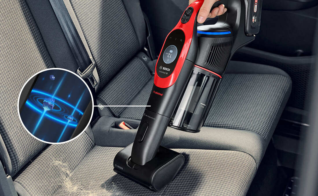 Odkurzacz BOSCH Unlimited 10 ProAnimal BCS1041PET Mini elektroszczotka usuwanie włókna włosie kurz