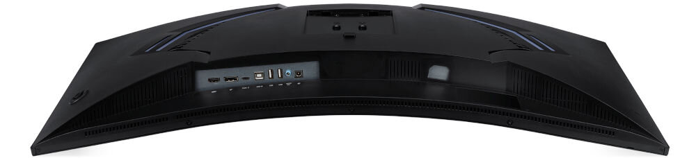 Monitor ACER Nitro XV345CURX0BMIIPPHX 34 cale 3440x1440px 200Hz 0.5 ms [GTG] Curved prezentacja portów i gniazd na białym tle złącza porty płynne przełączanie