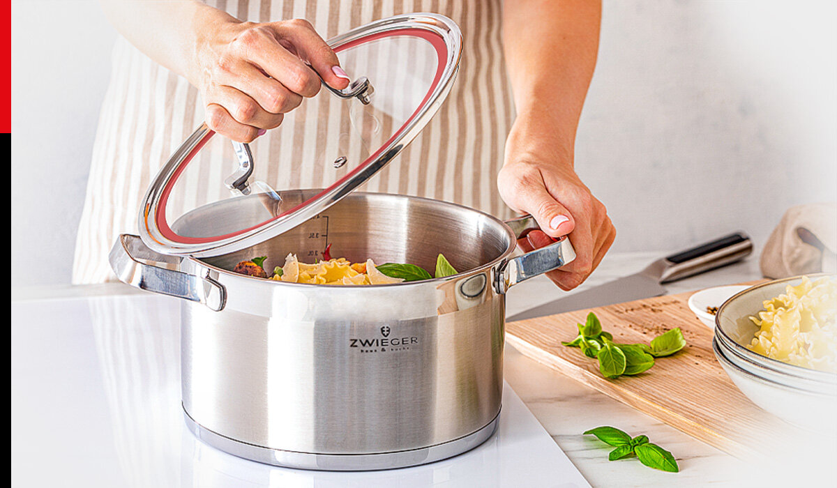 Zestaw garnków ZWIEGER Klassiker ZG8449 (11 elementów) uchwyty pokrywy