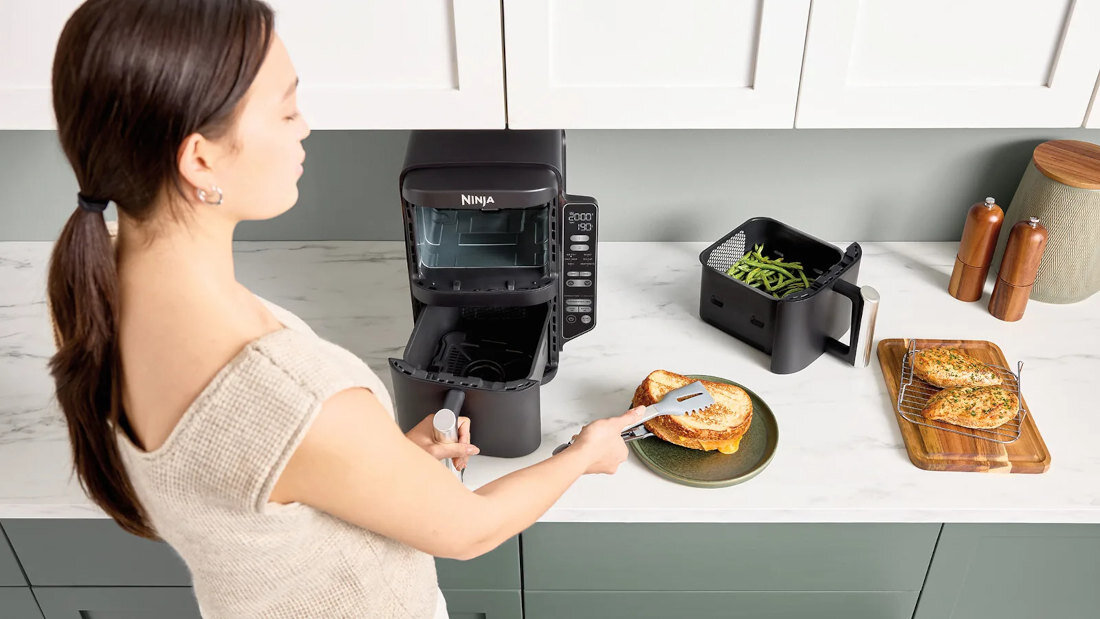 Air Fryer NINJA Double Stack SL300EU Czarny Dwie niezależne komory źrodło ciepła wentylator Funkcja SYNC