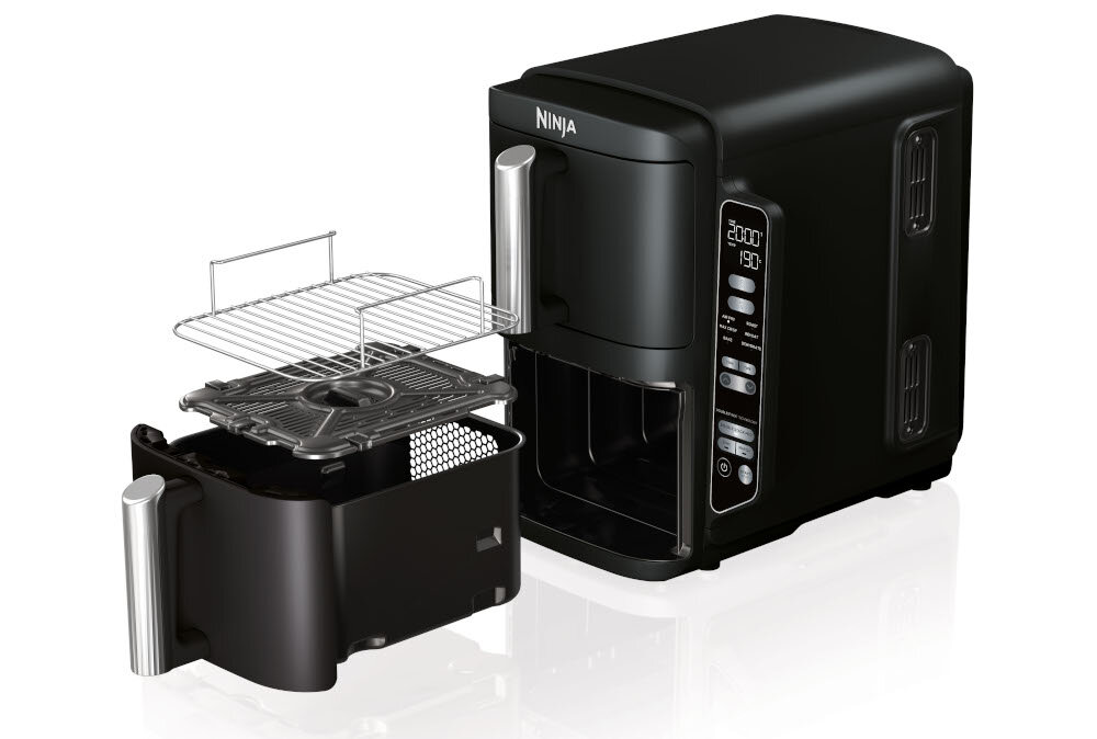 Air Fryer NINJA Double Stack SL300EU Czarny Wygodne czyszczenie Szuflady z powłoką nieprzywierającą ruszty do warzyw