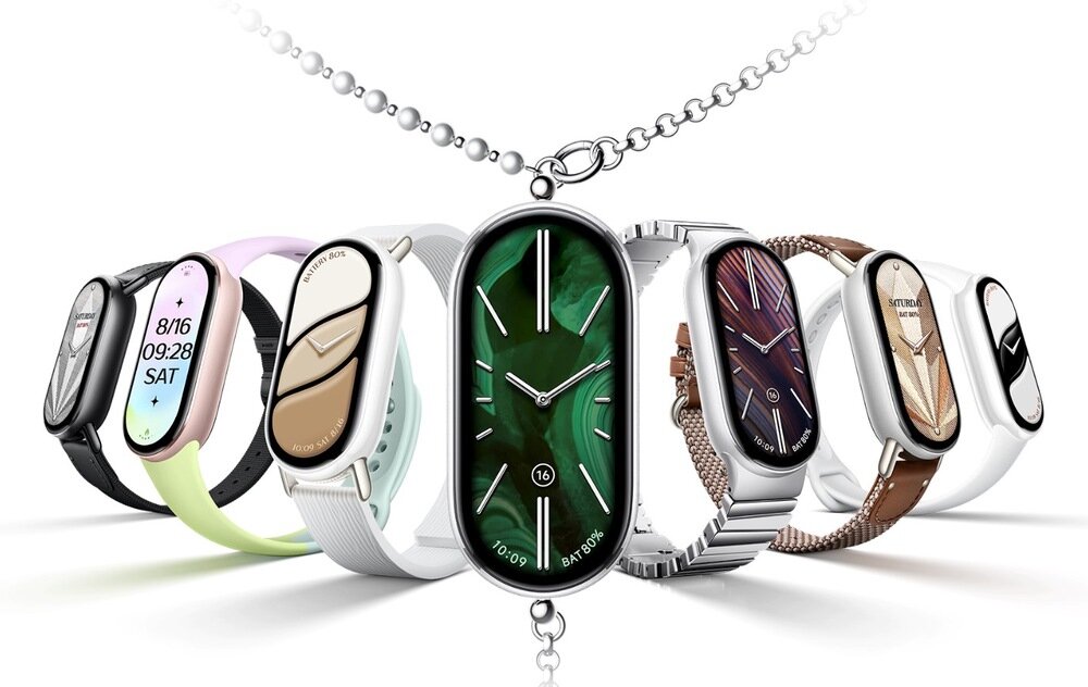 Smartband XIAOMI Mi Band 10 różne paski zmiana wyglądu paski zawieszki 