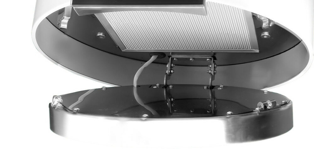 Okap VDB Isla Glass Czarny wyciąg pochłaniacz