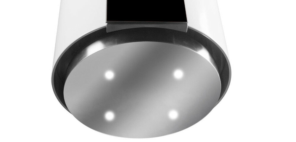 Okap VDB Isla Glass Biały LED oświetlenie oszczędne