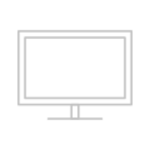 Telewizor TCL 65C6K - Ikona przedstawia szary ekran telewizora z prostokątną podstawą.