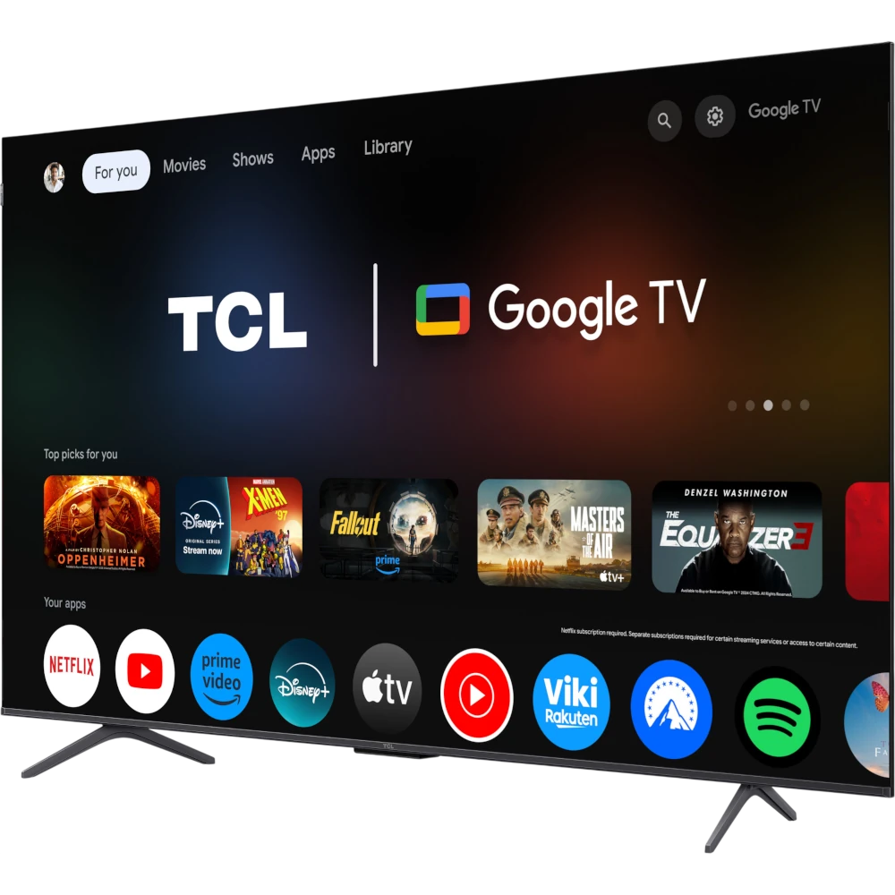 TCL 65P8K na przezroczystym tle