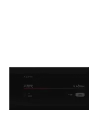 Czarny panel piekarnika z wyświetlaczem pokazującym temperaturę 180°C oraz przyciskiem \'Start\'.