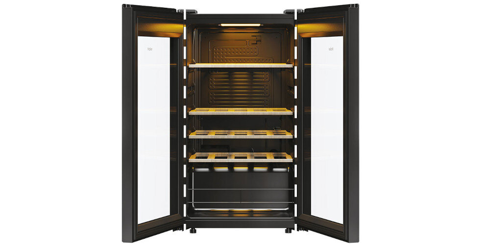 CHŁODZIARKA DO WINA HAIER HWS34GGH1 Drzwi z możliwością obustronnego montażu lewo prawo zmiana kierunku