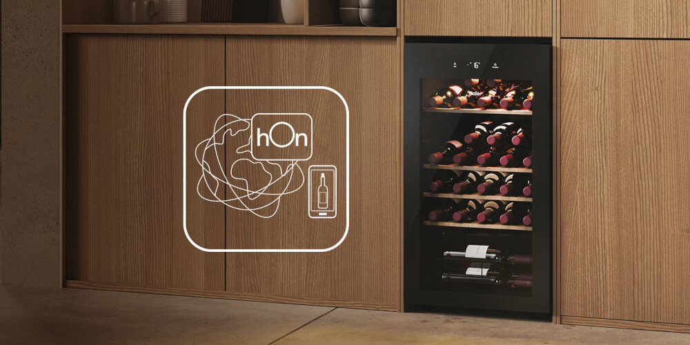 CHŁODZIARKA DO WINA HAIER HWS34GGH1 Aplikacja hOn skanowanie etykiet porady wskazówki informacje smartfon Vivino