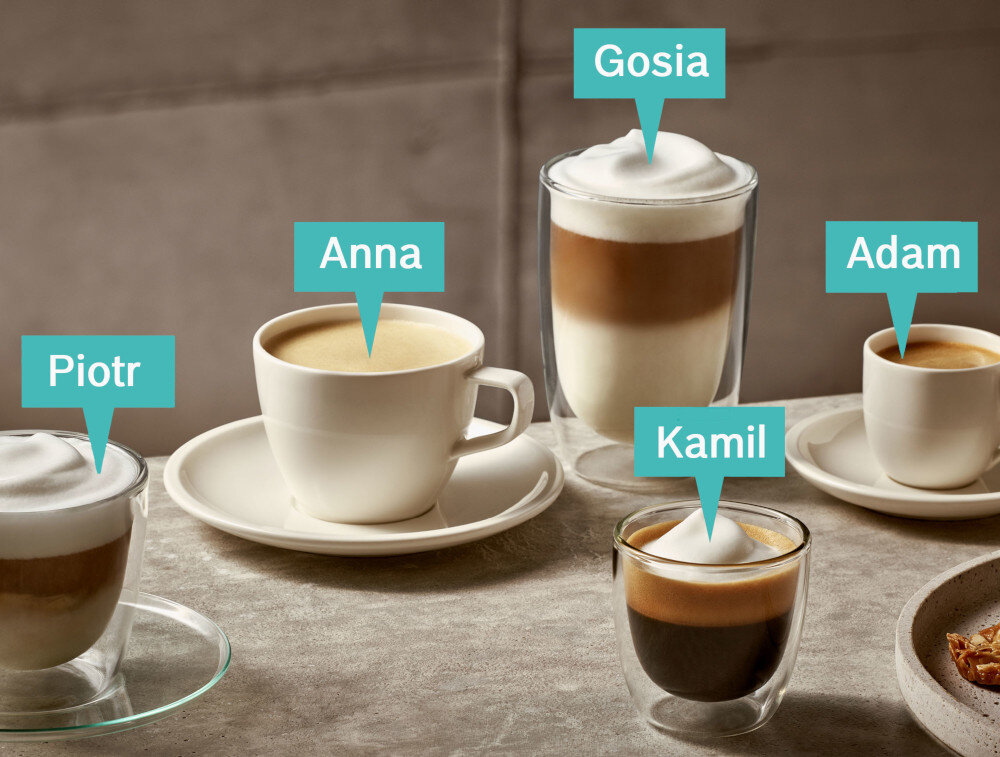 Ekspres SIEMENS EQ.900 TQ927E05 iAroma (Cold Brew) sterowanie przez aplikacje HomeConnect sterowanie przez aplikacje HomeConnect Profile użytkowników  do 10 spersonalizowanych napojów dla nawet 10 użytkowników.