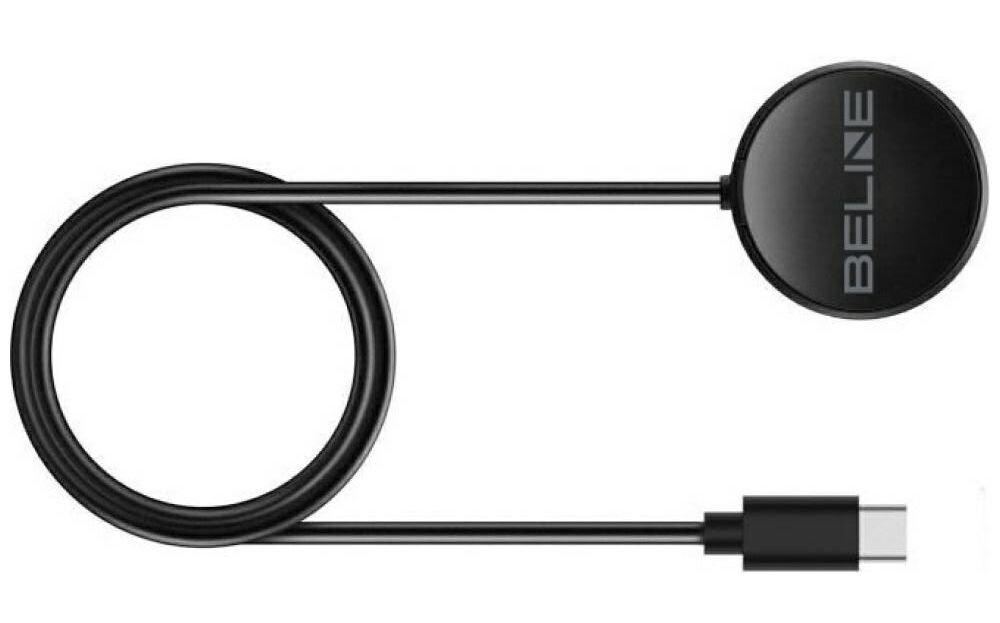Ładowarka do smartwatcha BELINE do Samsung Galaxy Watch 1m Czarny, samsung galaxy watch ladowanie indukcyjne usb c beline zegarek, Kabel do ładowania zegarka z wtyczką USB-C.