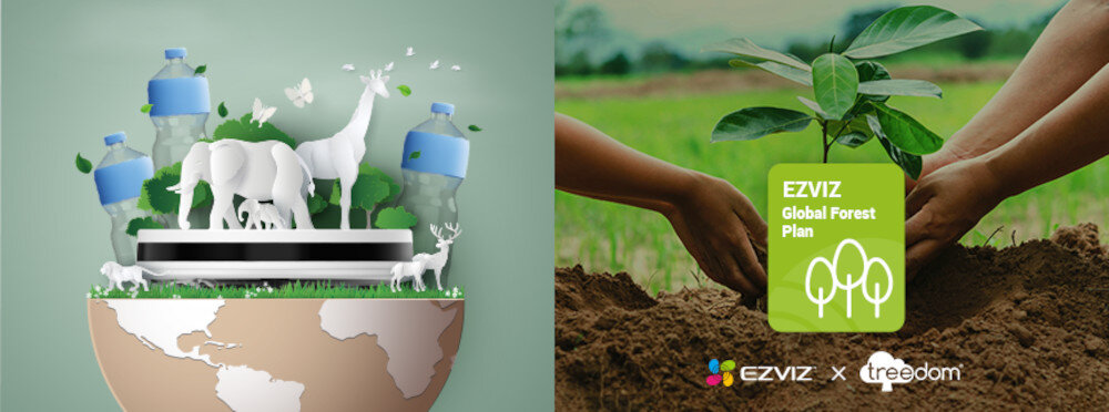 Robot sprzątający EZVIZ RE5 Plus Ekologiczny świat recykling materiał