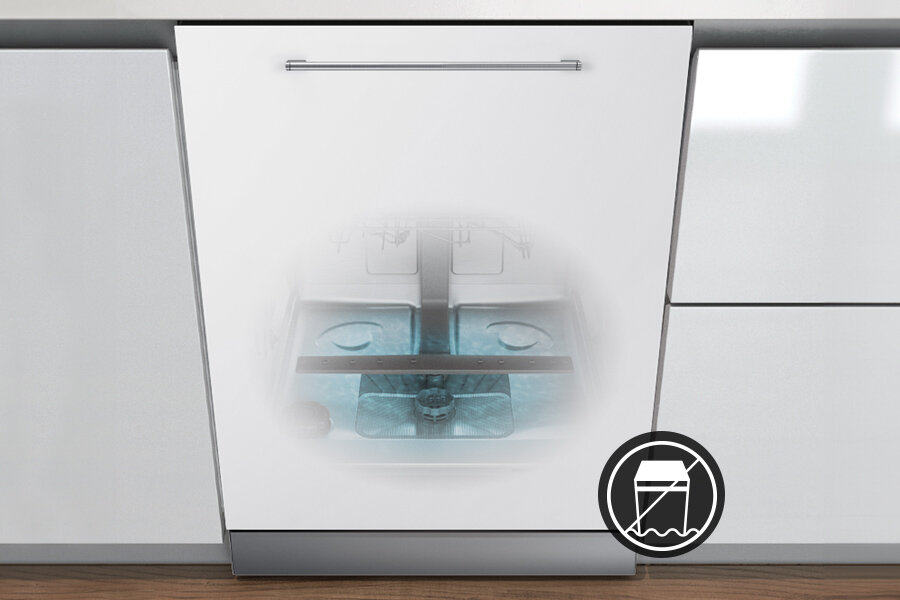 Ochrona kuchni przed wylaniem wody ze zmywarki Samsung DW60CG550B00ET 