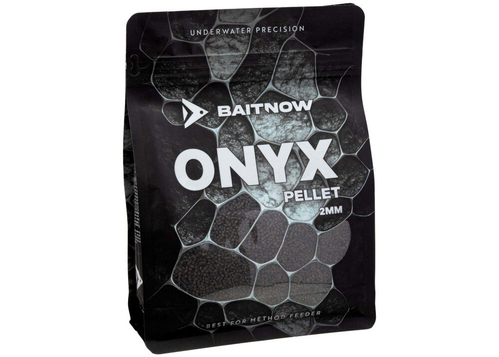 Pellet BAITNOW Onyx 2 mm (800 g) w oryginalnym worku na białym tle
