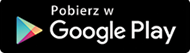 Czarne logo z napisem \'Pobierz w Google Play\' na białym tle.