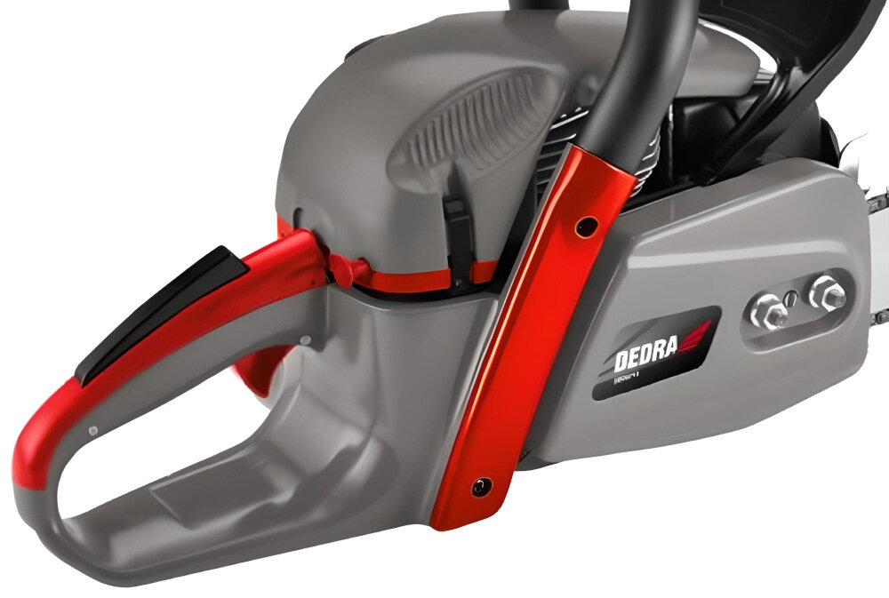 Piła spalinowa DEDRA DED8713 silnik spalinowy o pojemnosc 65 cm3 moc 2900 W niesamowita szybkosc i wydajnosc pracy 