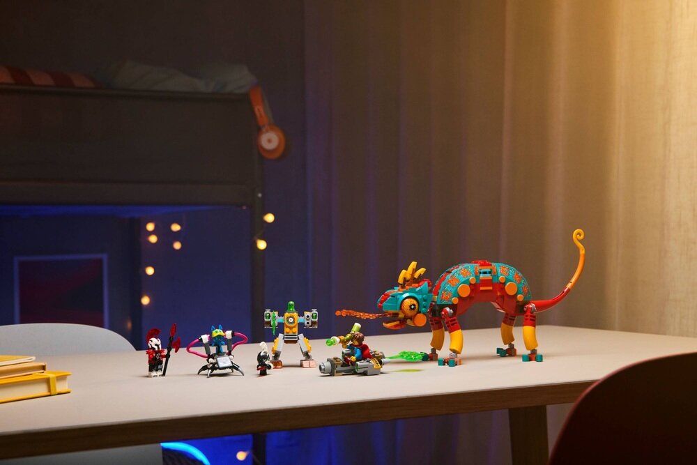 LEGO 71492 DREAMZzz Ognisty kameleon Mateo modułowe dopalacze figurki Logana, Z-Bloba i Cyberludka 