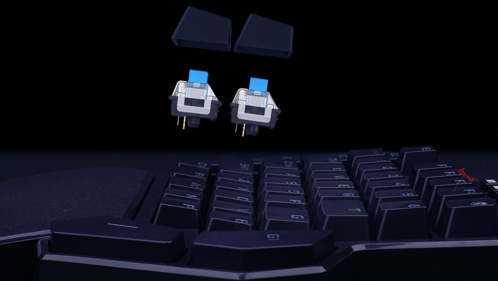 Klawiatura REDRAGON K585 Diti RGB przełączniki mechaniczne REDRAGON Blue charakterystyczne kliknięcie wyczuwalny opór przemyślana konstrukcja