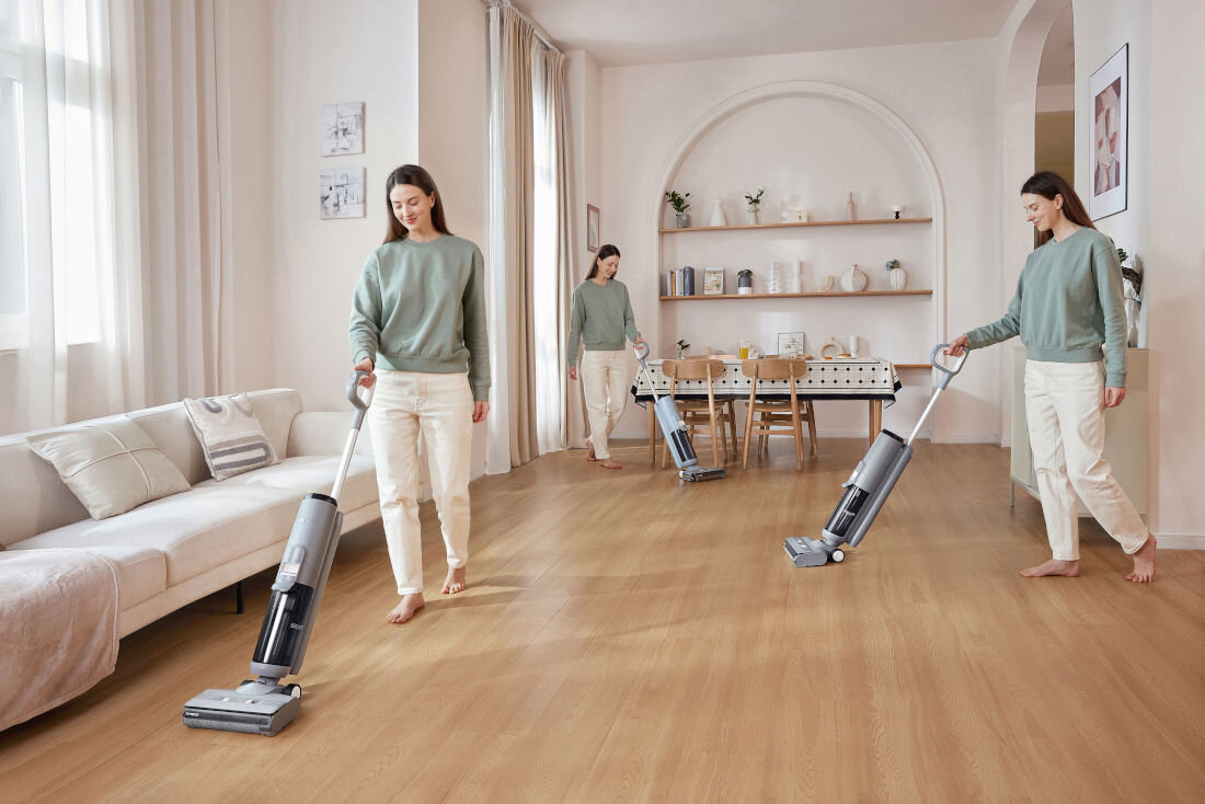 Odkurzacz TINECO iFloor 5 Breeze design tło prezentacja wizualizacja bez wysiłku i kompromisów