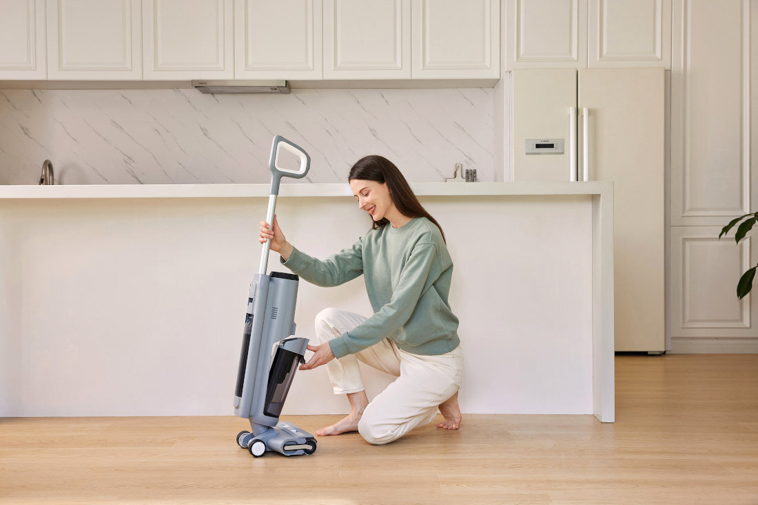 Odkurzacz TINECO iFloor 5 Breeze Technologia dwóch zbiorników System dwóch oddzielnych pojemników na czystą i brudną wodę higieniczne sprzątanie