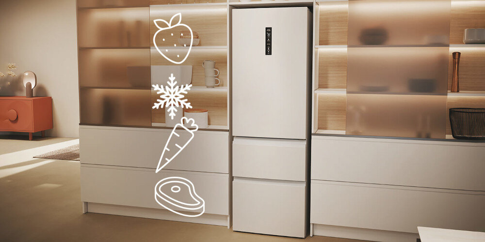 LODÓWKA HAIER HTW5618ENPW 3D Super-Cool i Super-Freeze szybkie chłodzenie mrożenie duża ilość produktów