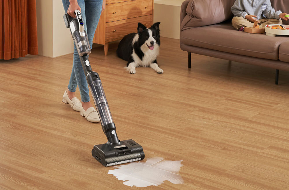 Odkurzacz JIMMY PW11 z aktywnym mopowaniem tryby dostosowane do powierzchni auto podłoga dywan optymalne działanie urządzenia tryb automatyczny dostosowanie mocy do poziomu zabrudzeń tryby specjalistyczne skutecznośc podłogi  twarde i dywany wszechstronność 