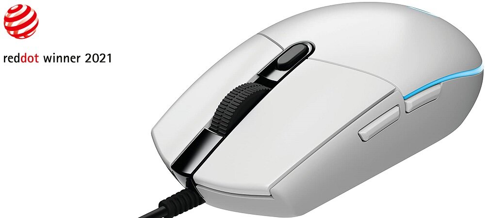 Mysz LOGITECH G203 Biały Biały - nagroda reddot 