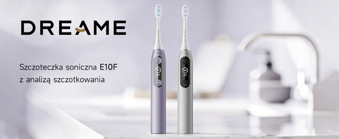 Szczoteczka soniczna DREAME E10F Set Fioletowy zdjęcie lifestyle Kompleksowa pielęgnacja zębów prezentacja kolorów