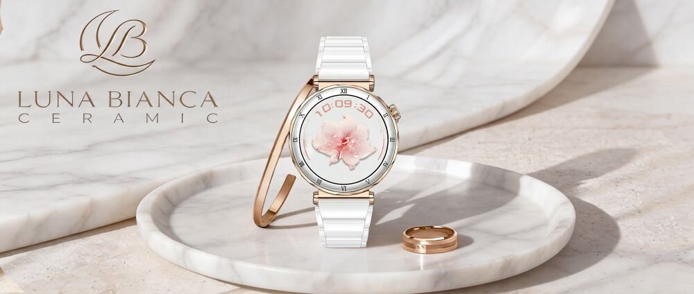 Luna Bianca Ceramic smartwatch styl elegancja wykończenie detale kobiecy design