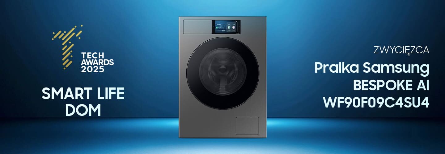 Pralka Samsung Bespoke AI WF90F09C4SU4 – zwycięzca Tech Awards 2025 w kategorii Smart Life Dom Pralka Samsung Bespoke AI WF90F09C4SU4 – zwycięzca Tech Awards 2025 w kategorii Smart Life Dom