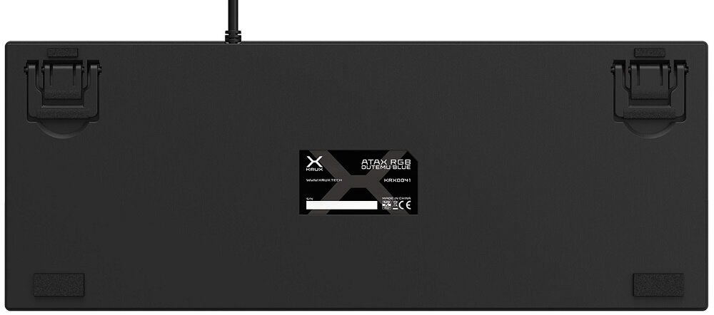 Klawiatura KRUX Atax RGB Outemu - antypoślizgowa guma na spodzie nie przemieszcza się