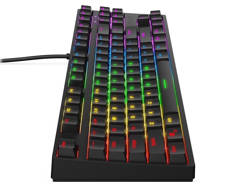 Klawiatura KRUX Atax RGB Outemu - model przewodowy wyższa pewność łączności