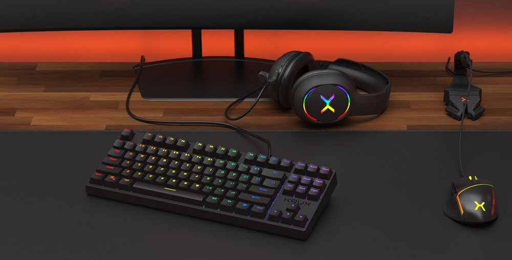 Klawiatura KRUX Atax RGB Outemu - obsługa makr połączenie kilku ruchów w jeden