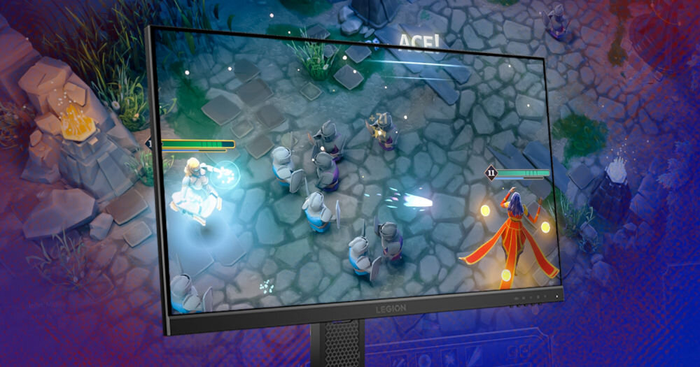 Monitor LENOVO Legion 24-10 23.8 cala 1920x1080px IPS 240Hz 0.5 [MPRT] 	
					Zbliżenie na ekran monitora z wyświetlaną grą
					AMD FreeSync Premium VESA Adaptive Sync eliminacja efektu rozrywania bez zakłóceń