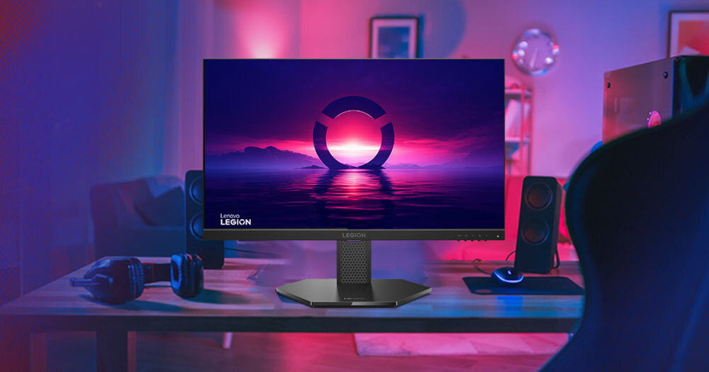Monitor LENOVO Legion 24-10 23.8 cala 1920x1080px IPS 240Hz 0.5 [MPRT] 	
					prezentacja monitora na biurku w pokoju obok myszka komputer głośniki słuchawki różowa poświata w tle
					czas reakcji szybkie reakcje w dynamicznych scenach ograniczenie smużenia