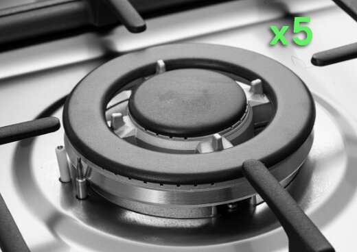 Zbliżenie na palnik gazowy.