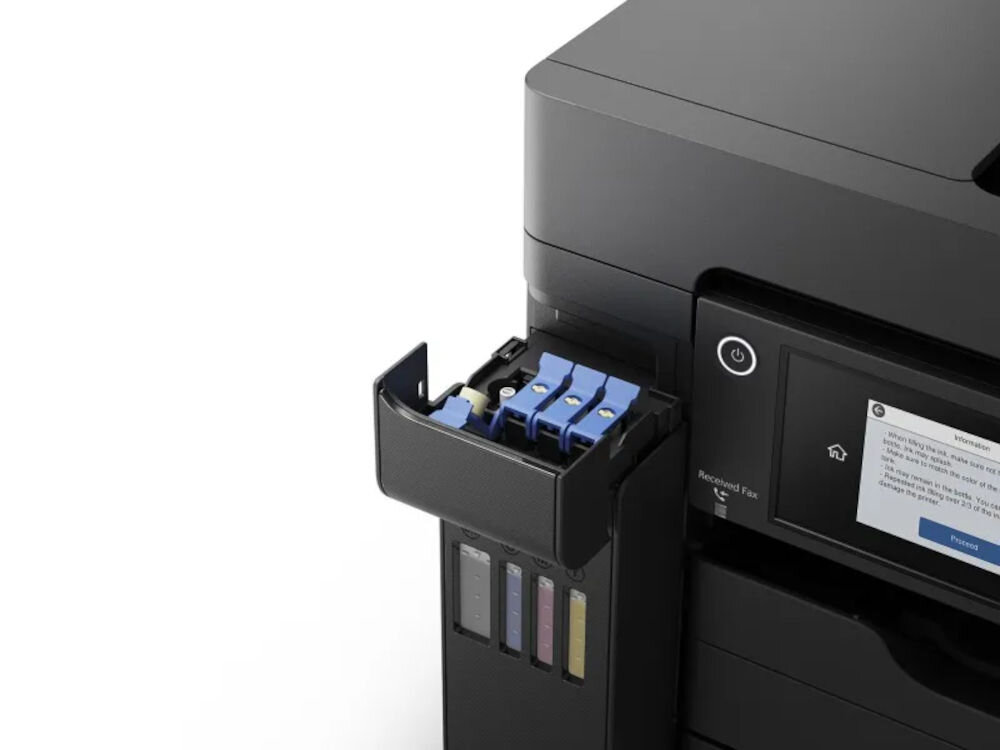 Urządzenie wielofunkcyjne EPSON EcoTank L15150 Druk w kolorze, Automatyczny druk dwustronny, Wi-Fi zbliżenie na wskaźnik z poziomem atramentu wskaźnik atramentu z przodu kontrola zużycia