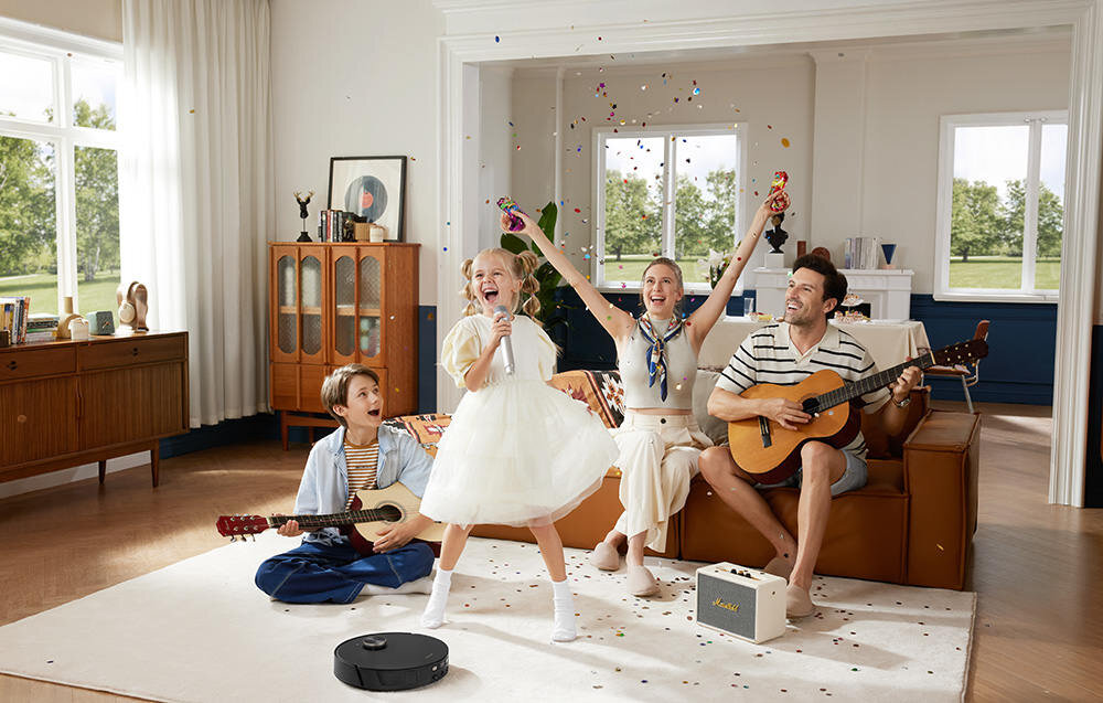 Robot sprzątający DREAME L20 Ultra Czarny czyszczenie skutecznie krawedzie efekty zastosowanie system MopExtend